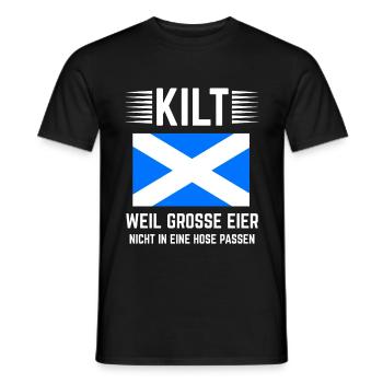Schottland Schottische Flagge Dudelsack Geschenk - Männer T-Shirt - Schwarz - Vorne - AI Model Male 178 light (178cm)
