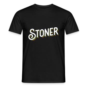 Stoner - High, Weed, Rauchen - Männer T-Shirt - Schwarz - Vorne - AI Model Male 178 light (178cm)