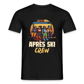 Apres ski crew - Men's T-Shirt - black - Front - AI Model Male 178 light (178cm)