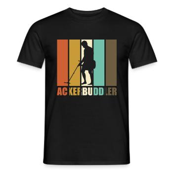 Ackerbuddler Sondeln Metalldetektor - Männer T-Shirt - Schwarz - Vorne - AI Model Male 178 light (178cm)