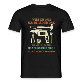 Handwerker reparieren - Männer T-Shirt - Schwarz - Vorne - AI Model Male 178 light (178cm)