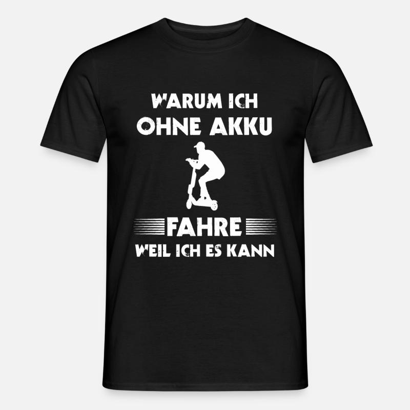 Stunt Scooter Roller E-Scooter Geschenk - Männer T-Shirt - Schwarz