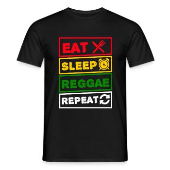Reggae Rasta Rastafari Rasta Lion Geschenk - Männer T-Shirt - Schwarz - Vorne - AI Model Male 178 light (178cm)