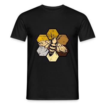 Abeille miel abeille apiculteur miel cadeau - T-shirt homme - noir - Devant - AI Model Male 178 light (178cm)