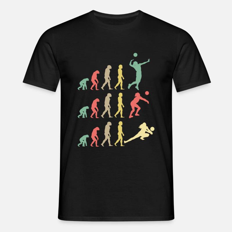 Volleyball Evolution - Männer T-Shirt - Schwarz