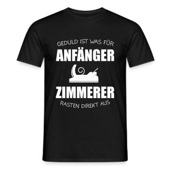 Zimmerer Zimmerei Zimmermann Geschenk - Männer T-Shirt - Schwarz - Vorne - AI Model Male 178 light (178cm)
