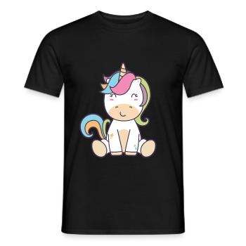 Licorne bébé mignon licorne - T-shirt homme - noir - Devant - AI Model Male 178 light (178cm)