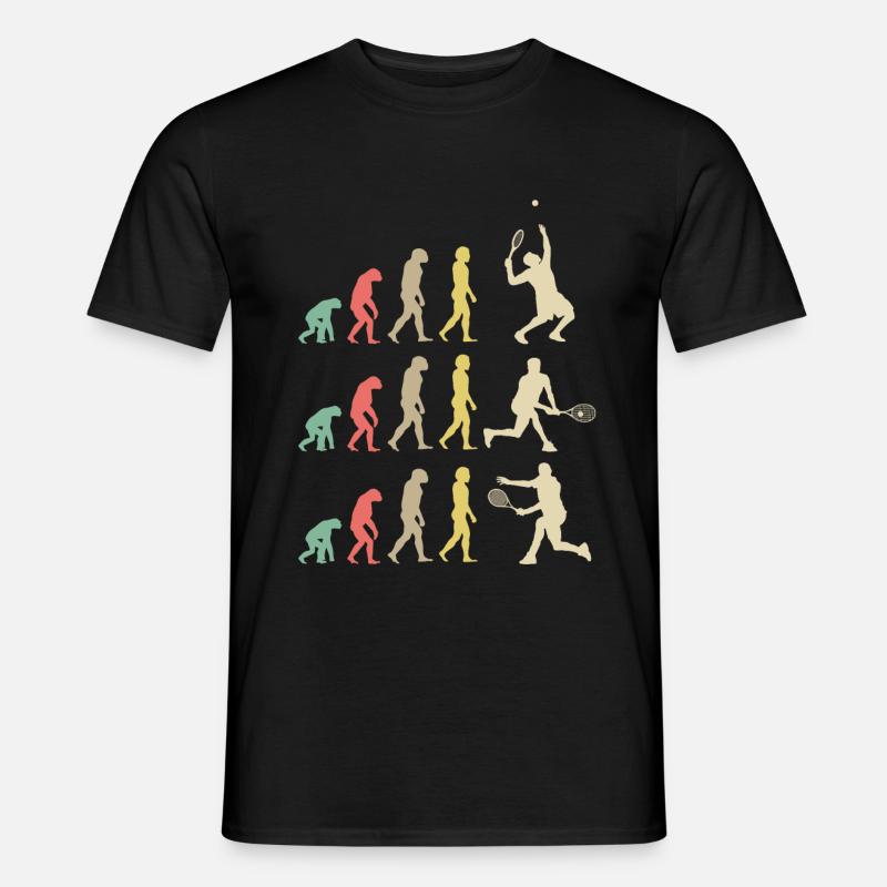 Tennis Evolution - Männer T-Shirt - Schwarz