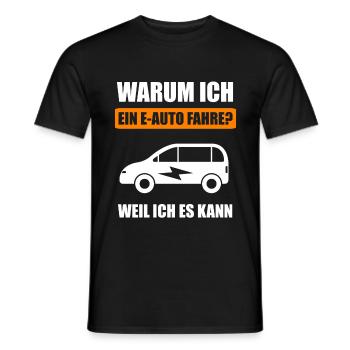 Elektroauto E-Auto Elektromobilität Geschenk - Männer T-Shirt - Schwarz - Vorne - AI Model Male 178 light (178cm)