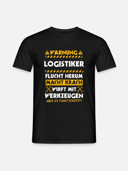 Logistiker Logistik Lagerist Geschenk - Männer T-Shirt - Schwarz