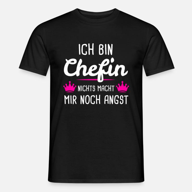 Chefin Chef Vorgesetzte Geschenk - Männer T-Shirt - Schwarz