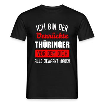 Thüringer Thüringen Erfurt Sprüche Land Geschenk - Männer T-Shirt - Schwarz - Vorne - AI Model Male 178 light (178cm)