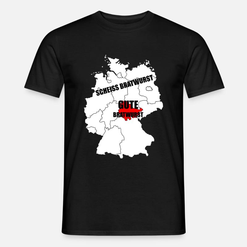 Thüringer Thüringen Bratwurst Geschenk - Männer T-Shirt - Schwarz