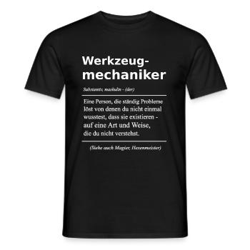 Werkzeugmechaniker Werkzeug Mechaniker Geschenk - Männer T-Shirt - Schwarz - Vorne - AI Model Male 178 light (178cm)