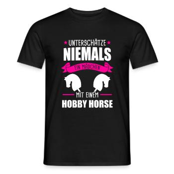 Hobby Horse Steckenpferd Hobbyhorsing Geschenk - Männer T-Shirt - Schwarz - Vorne - AI Model Male 178 light (178cm)