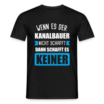 Kanalbauer Kanalbau Tiefbau Geschenk - Männer T-Shirt - Schwarz - Vorne - AI Model Male 178 light (178cm)
