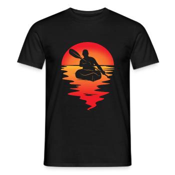Kanu - Männer T-Shirt - Schwarz - Vorne - AI Model Male 178 light (178cm)