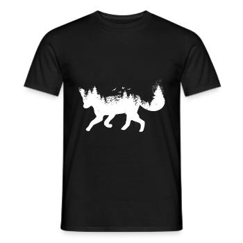 Fuchs - Männer T-Shirt - Schwarz - Vorne - AI Model Male 178 light (178cm)
