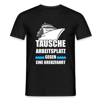 Kreuzfahrt Kreuzfahrtschiff Schiffsreise Geschenk - Männer T-Shirt - Schwarz - Vorne - AI Model Male 178 light (178cm)