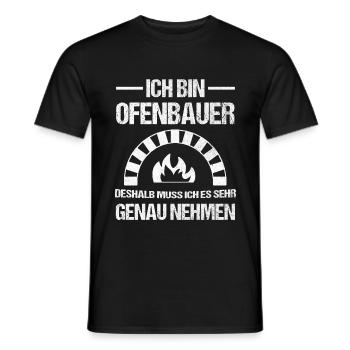 Ofenbauer Ofen Kamin Geschenk - Männer T-Shirt - Schwarz - Vorne - AI Model Male 178 light (178cm)