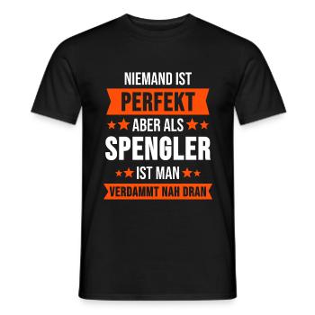 Spengler Klempner Handwerker Geschenk - Männer T-Shirt - Schwarz - Vorne - AI Model Male 178 light (178cm)