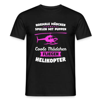 Helikopter Hubschrauber Pilot Geschenk - Männer T-Shirt - Schwarz - Vorne - AI Model Male 178 light (178cm)