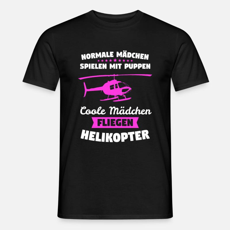 Helikopter Hubschrauber Pilot Geschenk - Männer T-Shirt - Schwarz