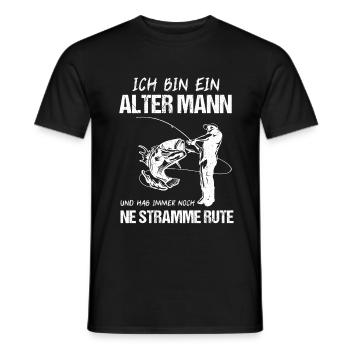Angler Opa Angeln Rentner Geschenk - Männer T-Shirt - Schwarz - Vorne - AI Model Male 178 light (178cm)