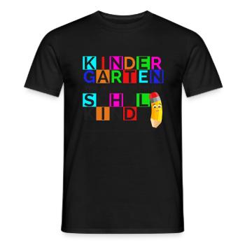 Kindergarten War Gestern Ich Bin Ein Schulkind - Männer T-Shirt - Schwarz - Vorne - AI Model Male 178 light (178cm)