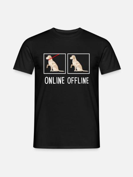 Chien canin Labrador Retriever - T-shirt homme - noir