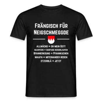 Franken Franke Fränkisch Bayern Geschenk - Männer T-Shirt - Schwarz - Vorne - AI Model Male 178 light (178cm)