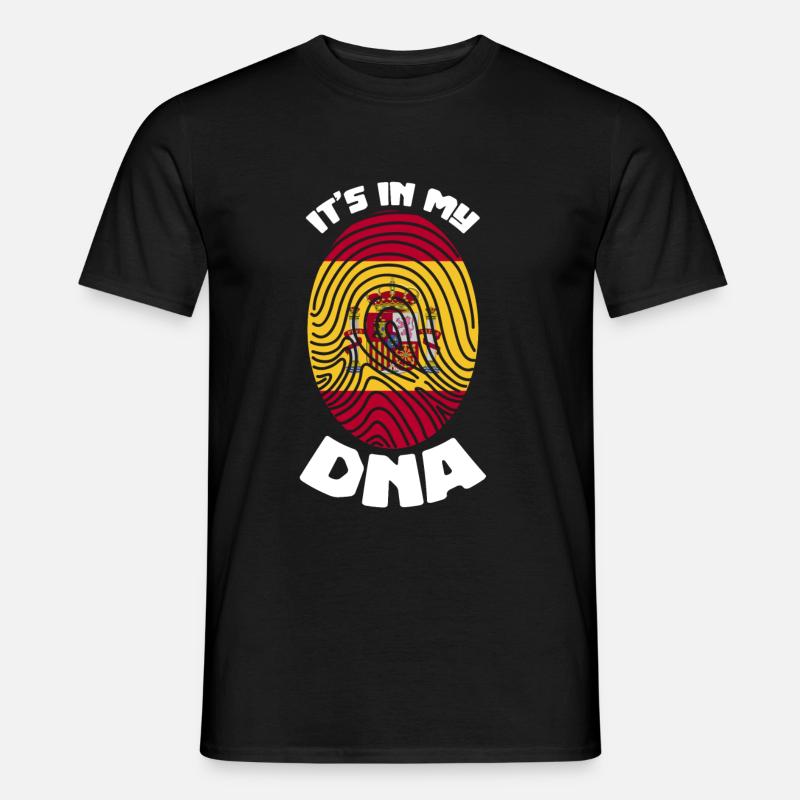 Spanien Flagge Spanier Spanierin DNA - Männer T-Shirt - Schwarz
