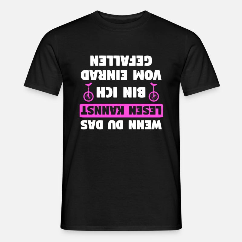 Einrad Einräder Einradfahrer Unicycle Geschenk - Männer T-Shirt - Schwarz