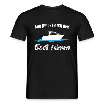 Motorboot Boot Bootsbesitzer Geschenk - Männer T-Shirt - Schwarz - Vorne - AI Model Male 178 light (178cm)