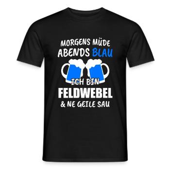 Feldwebel Bundeswehr Soldaten Militär Geschenk - Männer T-Shirt - Schwarz - Vorne - AI Model Male 178 light (178cm)