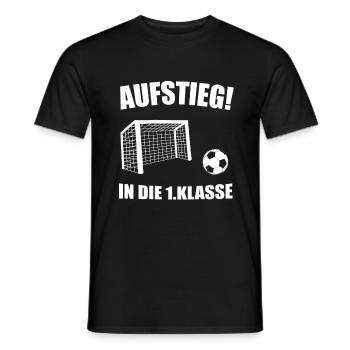 Aufstieg 1.Klasse Einschulung Junge Schulbeginn - Männer T-Shirt - Schwarz - Vorne - AI Model Male 178 light (178cm)