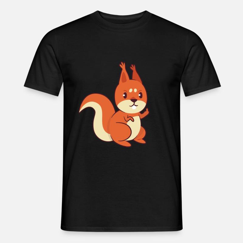 Eichhörnchen - Männer T-Shirt - Schwarz