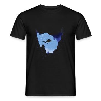Taucher Taucherin Tauchen Geschenk - Männer T-Shirt - Schwarz - Vorne - AI Model Male 178 light (178cm)