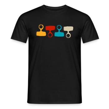 Magnet Angeln Fischen Sondeln Geschenk - Männer T-Shirt - Schwarz - Vorne - AI Model Male 178 light (178cm)