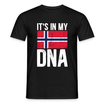 Norwegen Flagge - Its in my DNA - Männer T-Shirt - Schwarz - Vorne - AI Model Male 178 light (178cm)