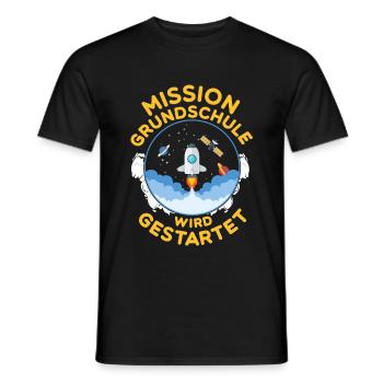 Grundschule 1.Klasse Schulanfang Geschenk - Männer T-Shirt - Schwarz - Vorne - AI Model Male 178 light (178cm)