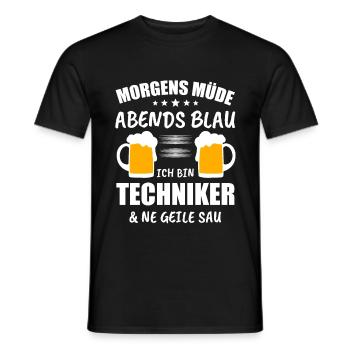 Techniker Computer Technik Geschenk - Männer T-Shirt - Schwarz - Vorne - AI Model Male 178 light (178cm)