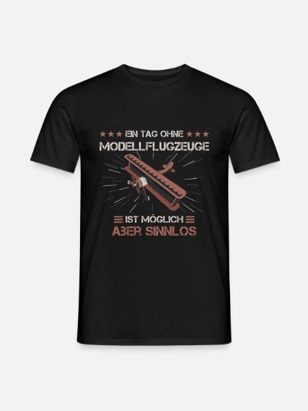 Modellfliegen Modellflugzeug Modellbauer Geschenk - Männer T-Shirt - Schwarz