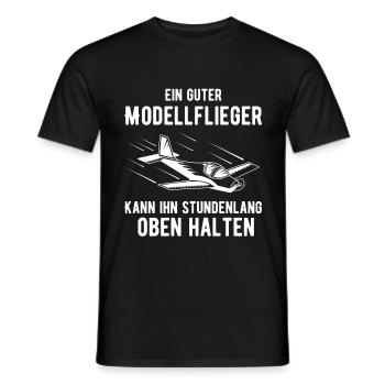 Modellflieger Sprüche Modellflugzeug Geschenk - Männer T-Shirt - Schwarz - Vorne - AI Model Male 178 light (178cm)