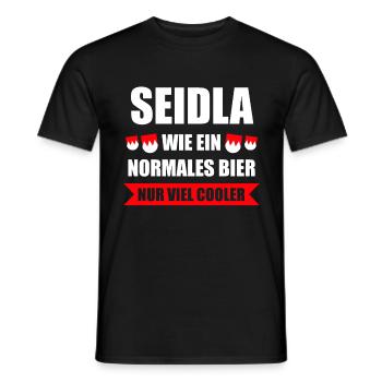 Seidla Franken Franke Geschenk - Männer T-Shirt - Schwarz - Vorne - AI Model Male 178 light (178cm)