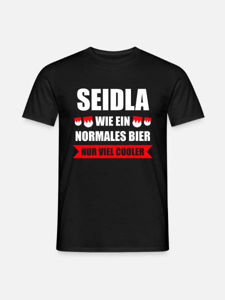 Seidla Franken Franke Geschenk - Männer T-Shirt - Schwarz