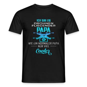 FPV Drohne Papa Racing Drohnen Geschenk - Männer T-Shirt - Schwarz - Vorne - AI Model Male 178 light (178cm)