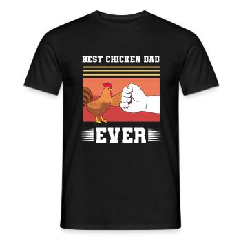 Hühner Papa Huhn Chicken Dad Geschenk - Männer T-Shirt - Schwarz - Vorne - AI Model Male 178 light (178cm)