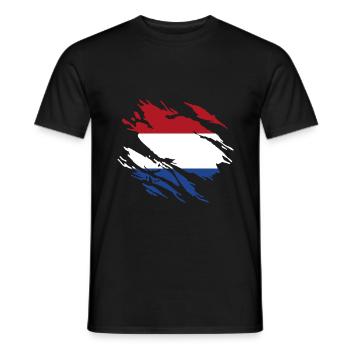 Netherlands Flag - Men's T-Shirt - black - Front - AI Model Male 178 light (178cm)