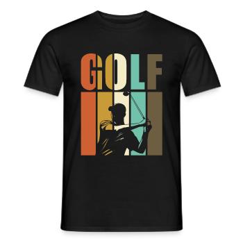 Golf - Golfeurs d'époque - T-shirt homme - noir - Devant - AI Model Male 178 light (178cm)